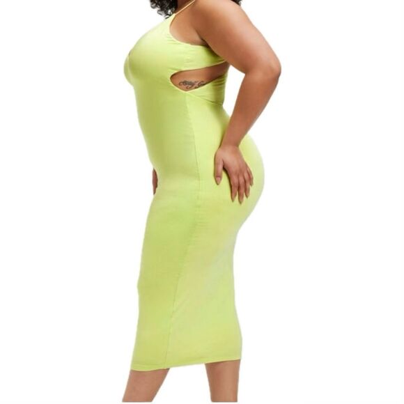 Good American women’s size 4 off the shoulder midi-dress EUC - Picture 5 of 9